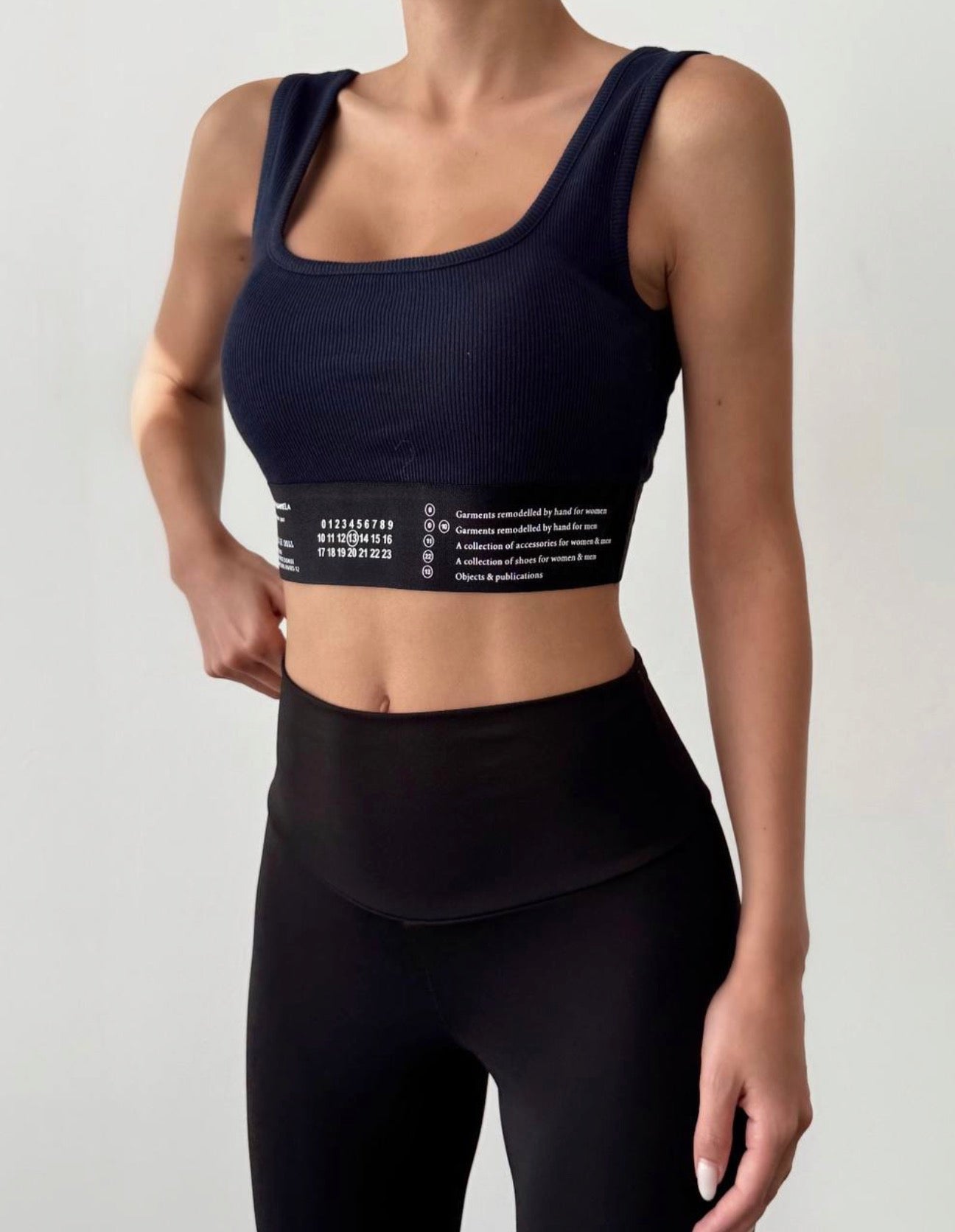 Signature Ribbed Logo-Band Crop Top