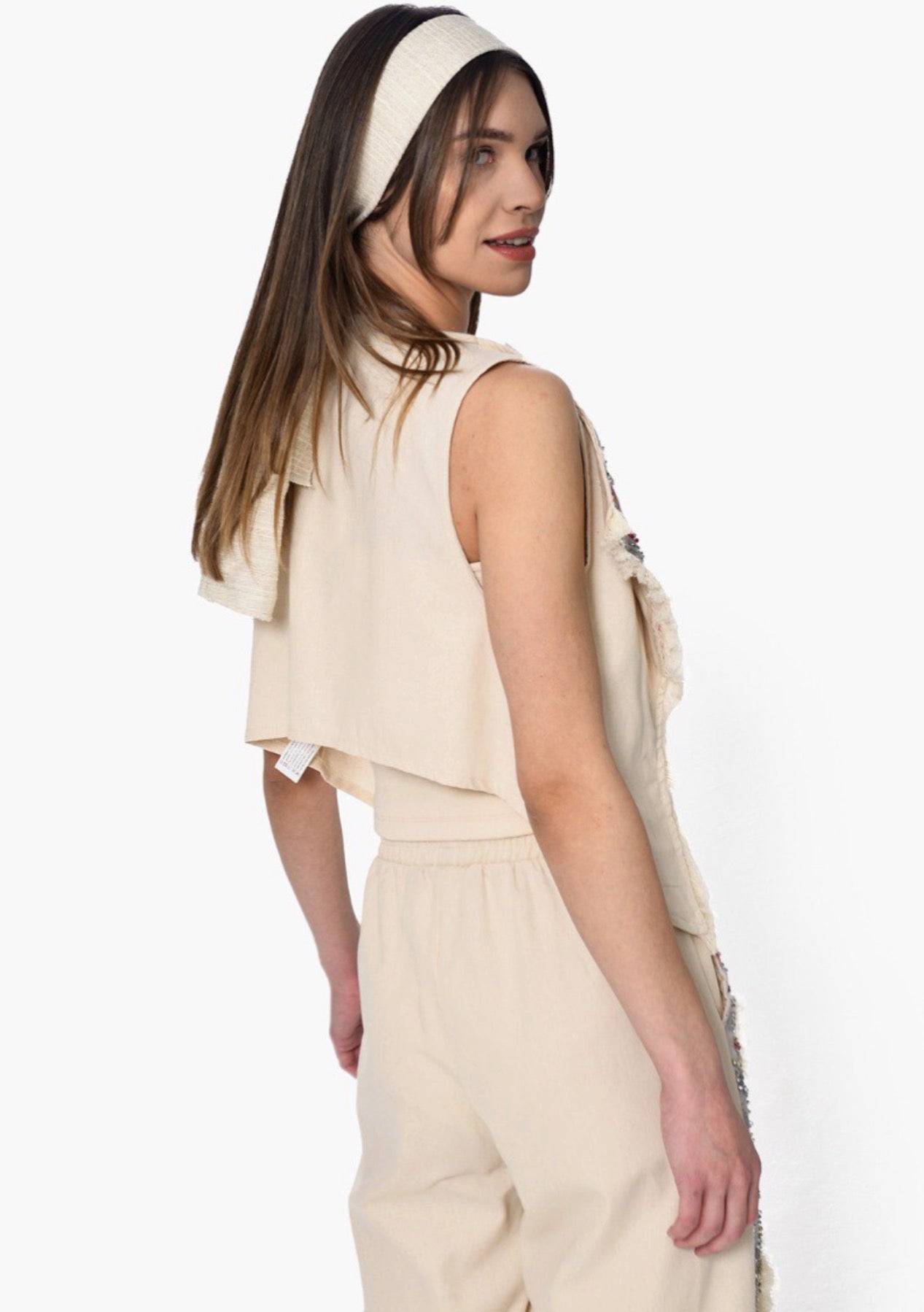 The "Artisan Soul" Linen Vest & Wide-Leg Set