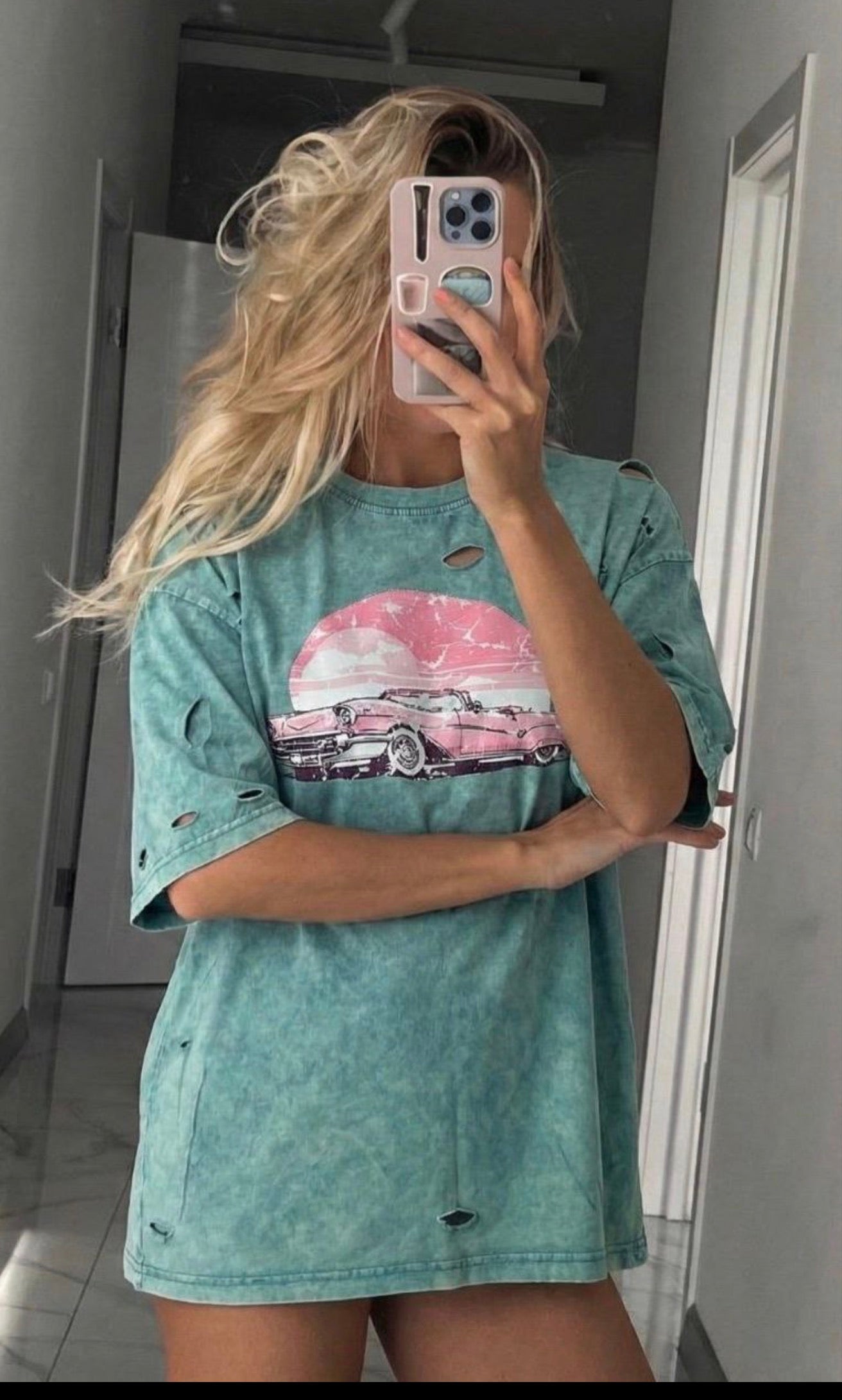 The Distressed Graphic Boyfriend T-shirt