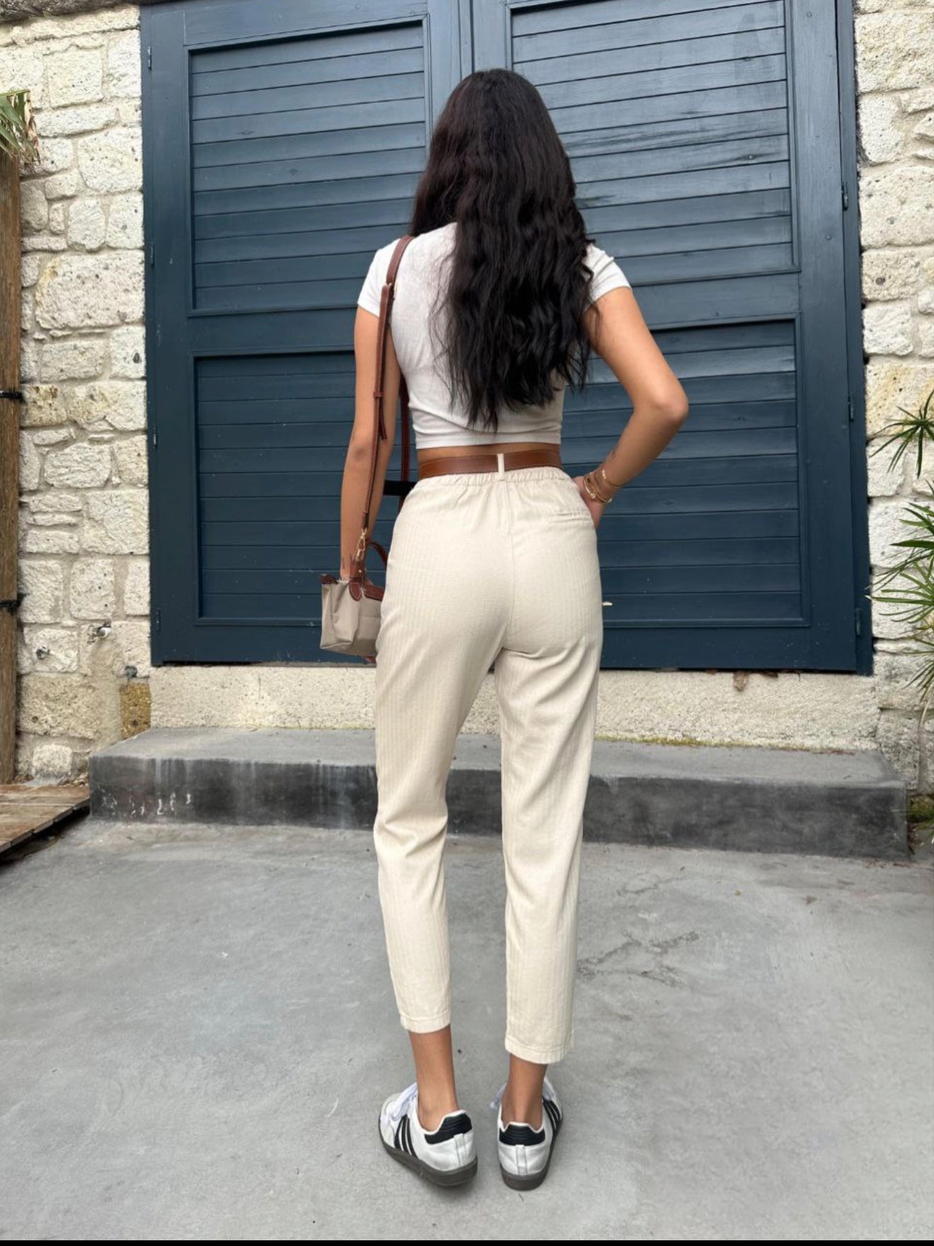 The "Signature" High-Rise Tapered Trouser