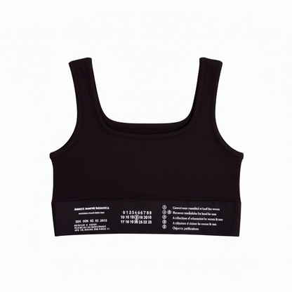 Signature Ribbed Logo-Band Crop Top