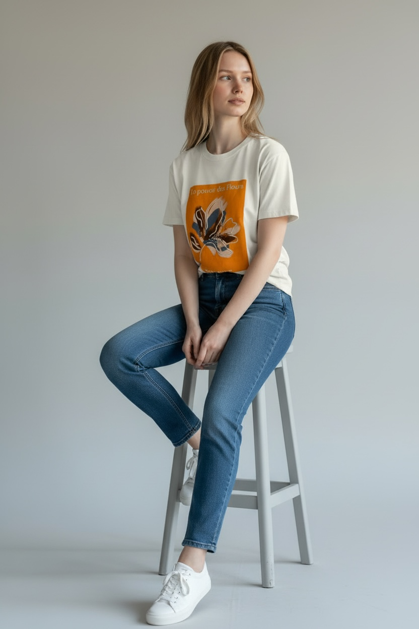 The "Artisanal Bloom" Graphic T-Shirt