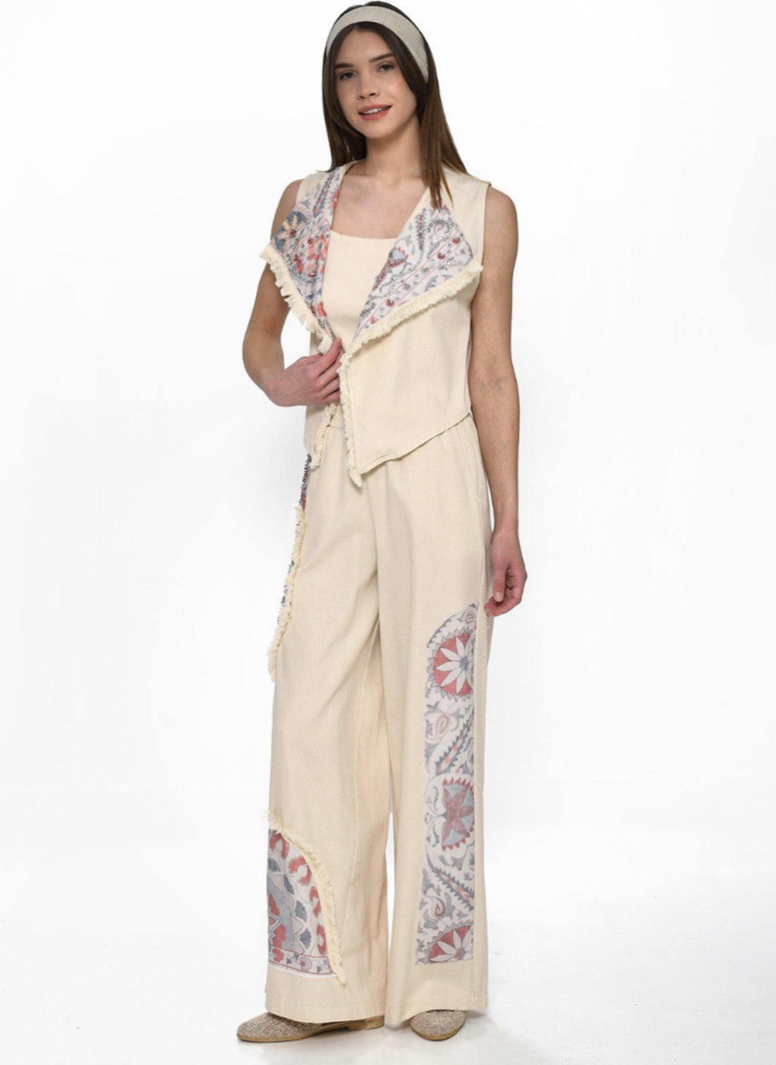 The "Artisan Soul" Linen Vest &amp; Wide-Leg Set