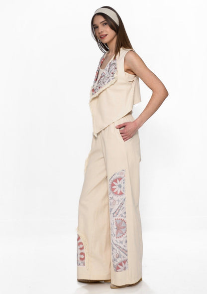 The "Artisan Soul" Linen Vest &amp; Wide-Leg Set