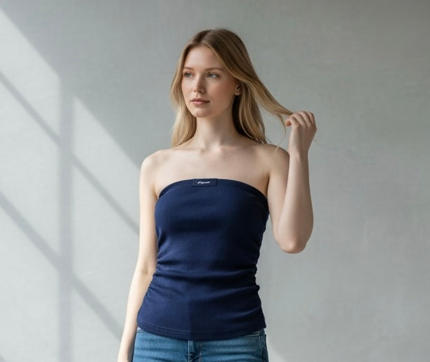 The "Seamless Sculpt" Ribbed Tube Shirt