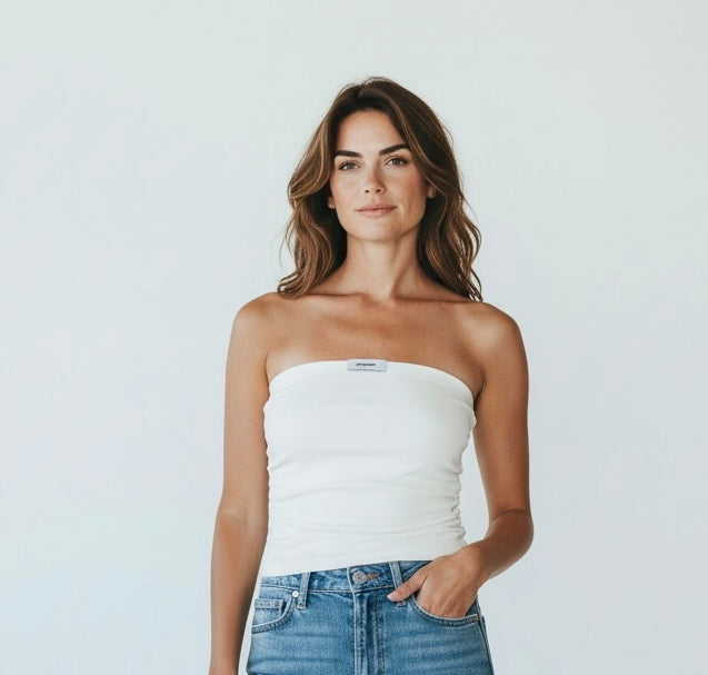 The "Seamless Sculpt" Ribbed Tube Shirt