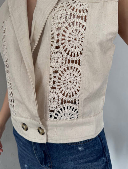 The "Midnight Bloom" Quilted Vest