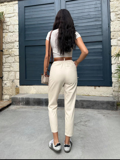 The "Signature" High-Rise Tapered Trouser