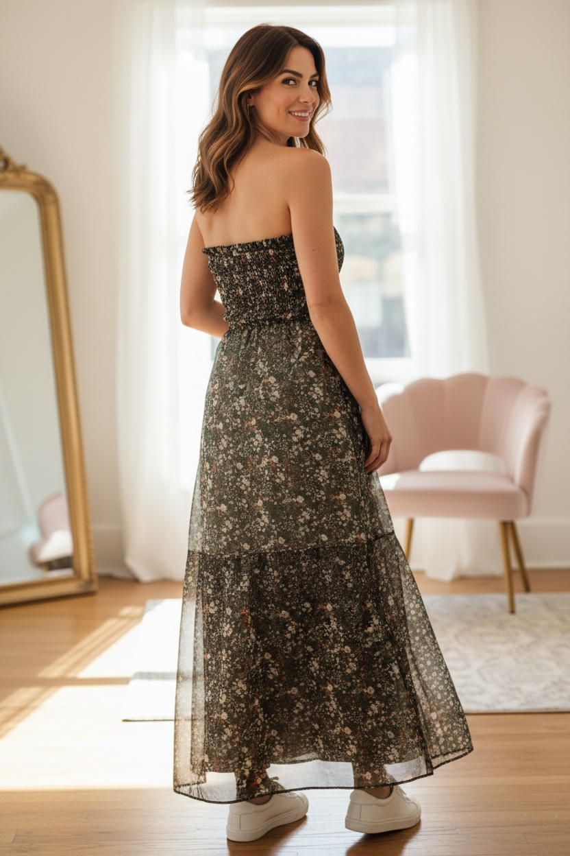 The "Bohemian Garden" Tiered Mini Dress