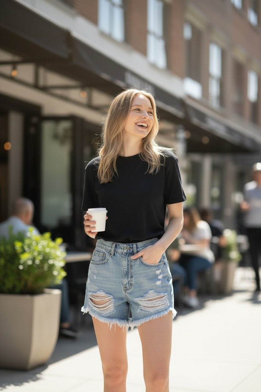 the Sophisticated white jeans shorts